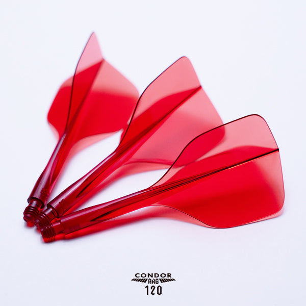 Condor AXE 120 Dart Flights - Small - Clear Red