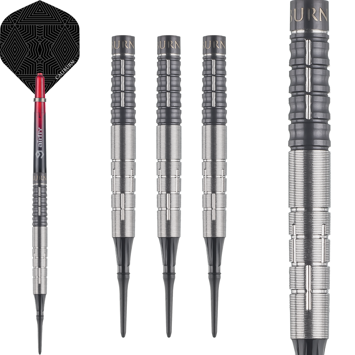 Caliburn Players Darts - Soft Tip - 90% Tungsten - Rey Rivera - 18g