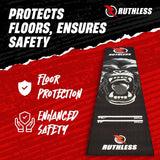 Ruthless Gorilla Dart Mat - Carpet Mat - 290cm x 60cm - Black & Grey