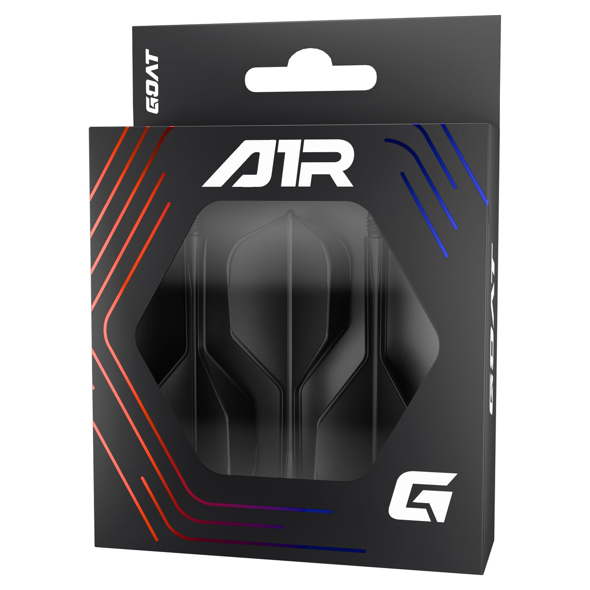 Goat A1R Dart Flights - Moulded Flight & Shaft System - Standard No6 - Black