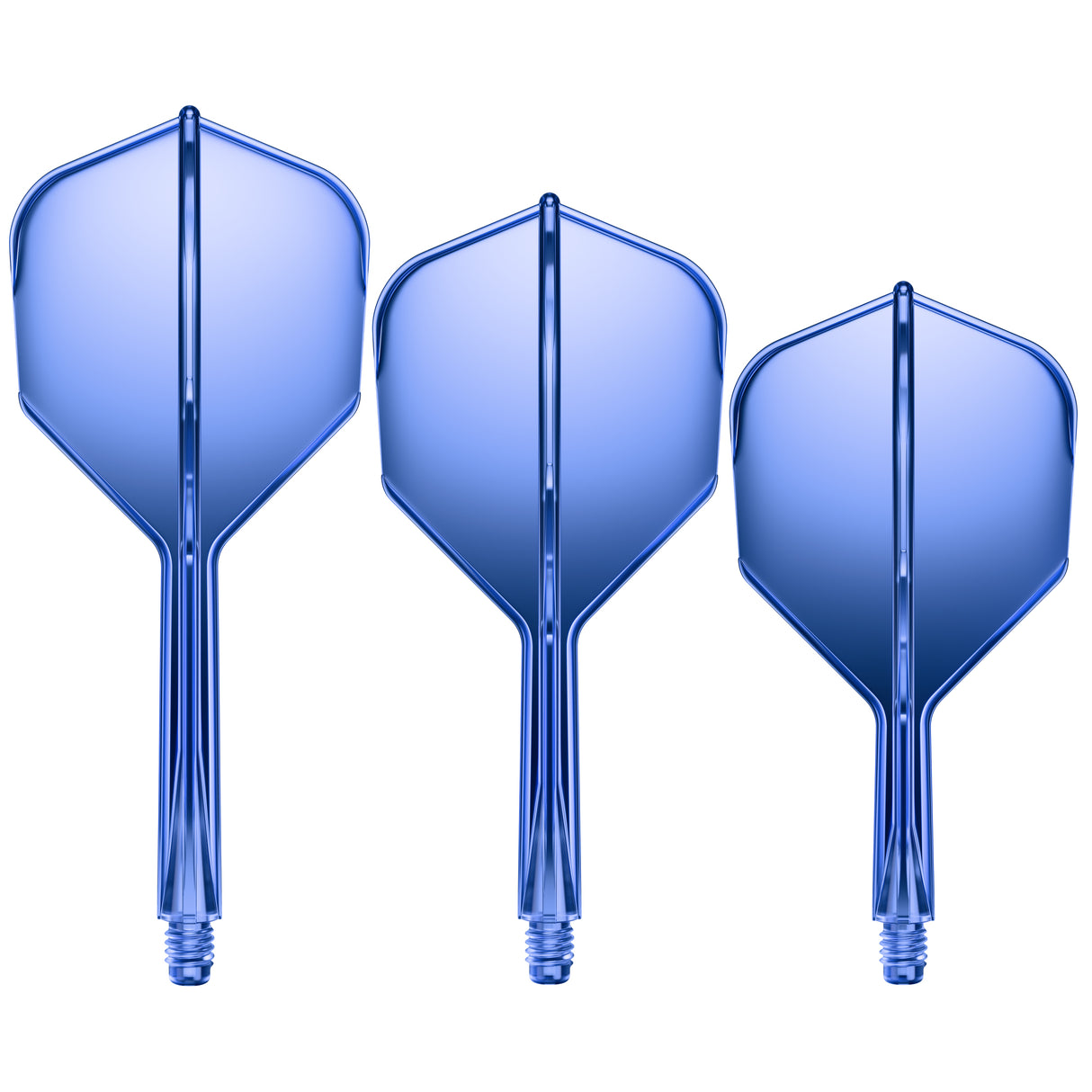 Goat A1R Dart Flights - Moulded Flight & Shaft System - Standard No6 - Clear Blue