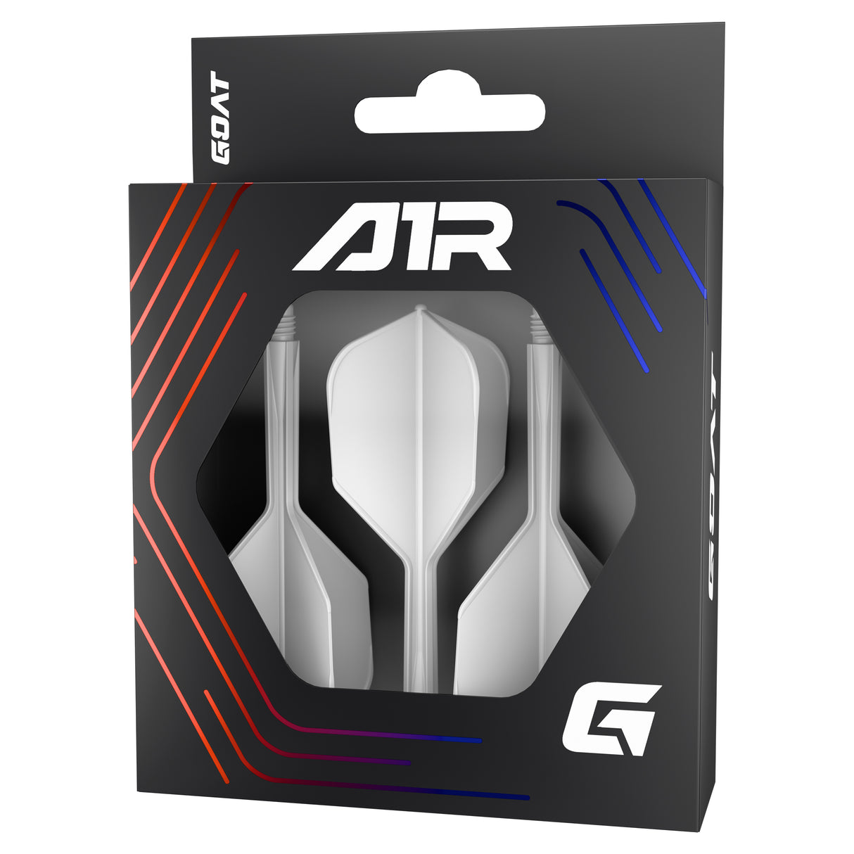 Goat A1R Dart Flights - Moulded Flight & Shaft System - Standard No6 - White