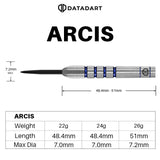 Datadart Arcis Darts - Steel Tip - 90% Tungsten