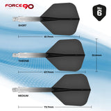 Mission Force 90 - New Moulded Flight & Shaft System - Standard No6 - Gradient - Transparent Black