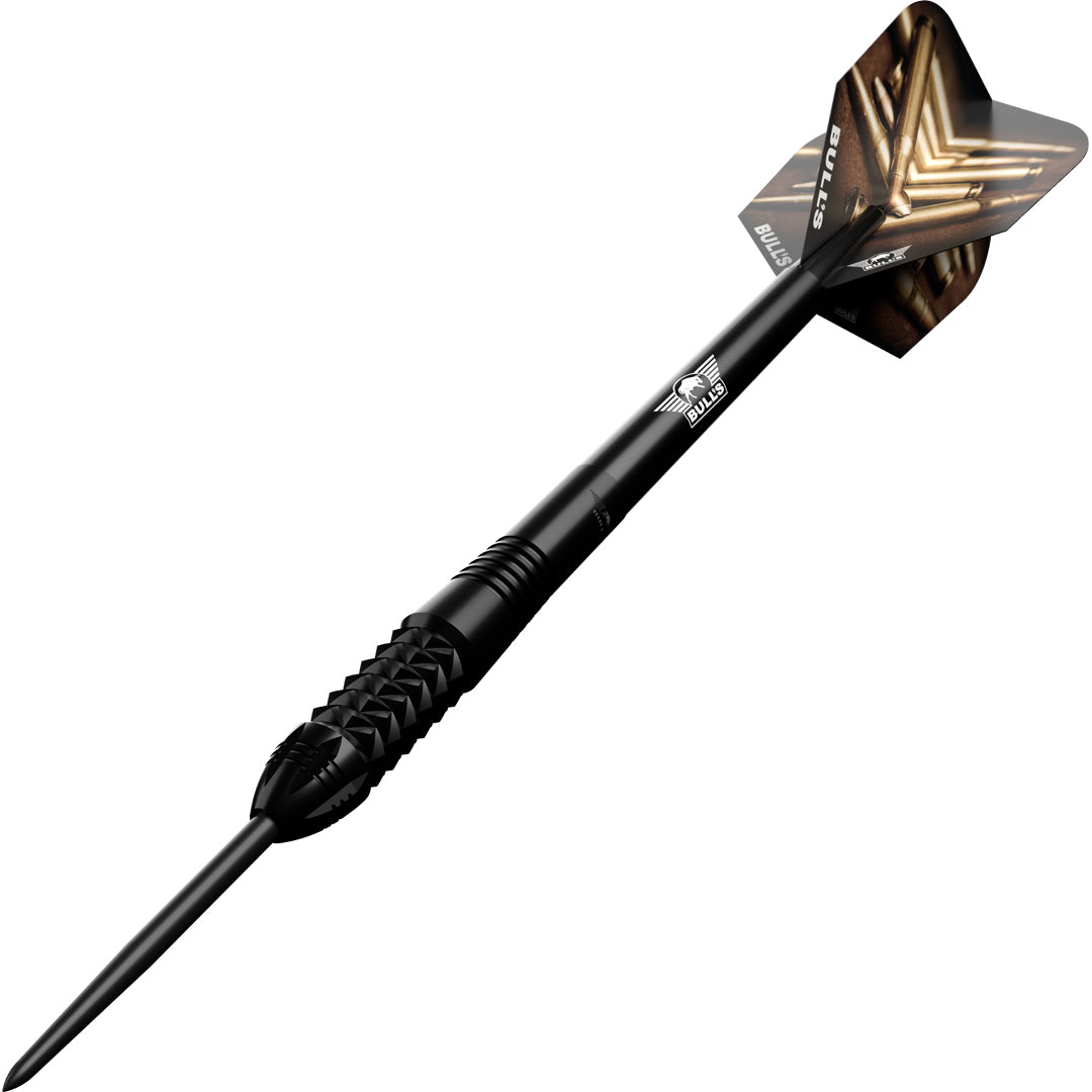 Bulls Caliber Black Darts - Steel Tip - 90% Tungsten