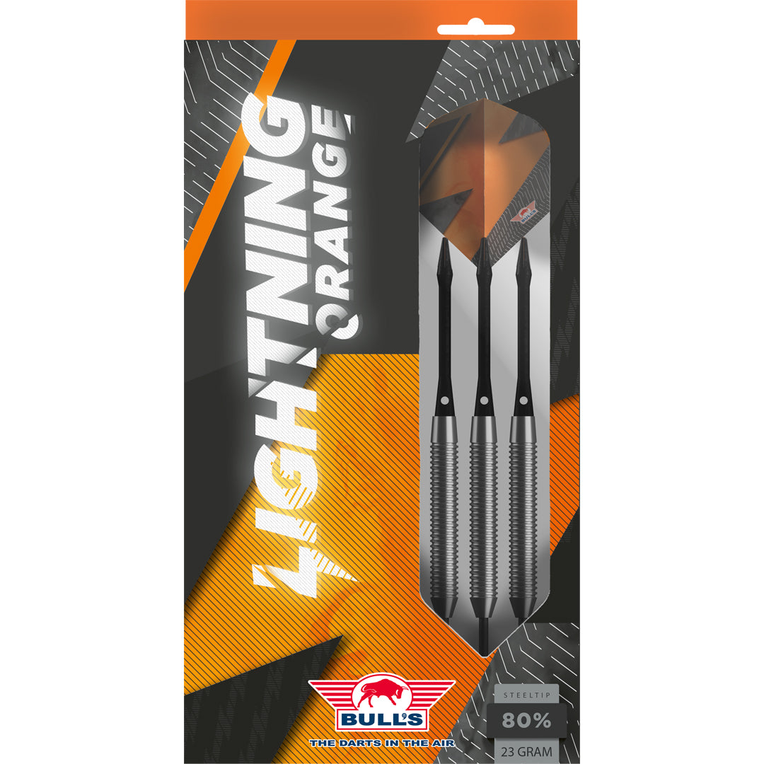 Bulls Lightning Orange Darts - Steel Tip - 80% Tungsten