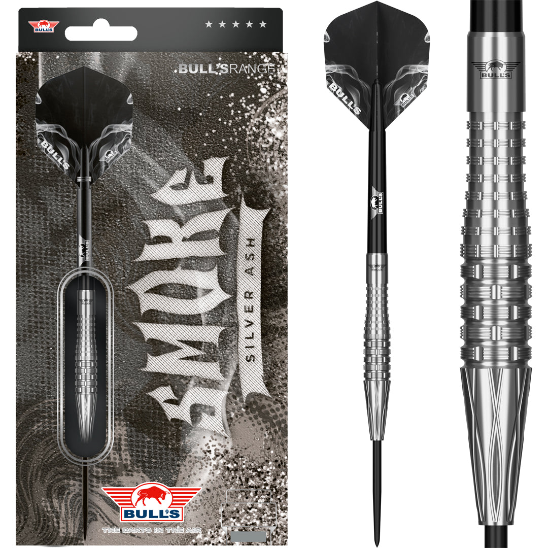 Bulls Smoke Darts - Steel Tip - 90% Tungsten - Silver Ash