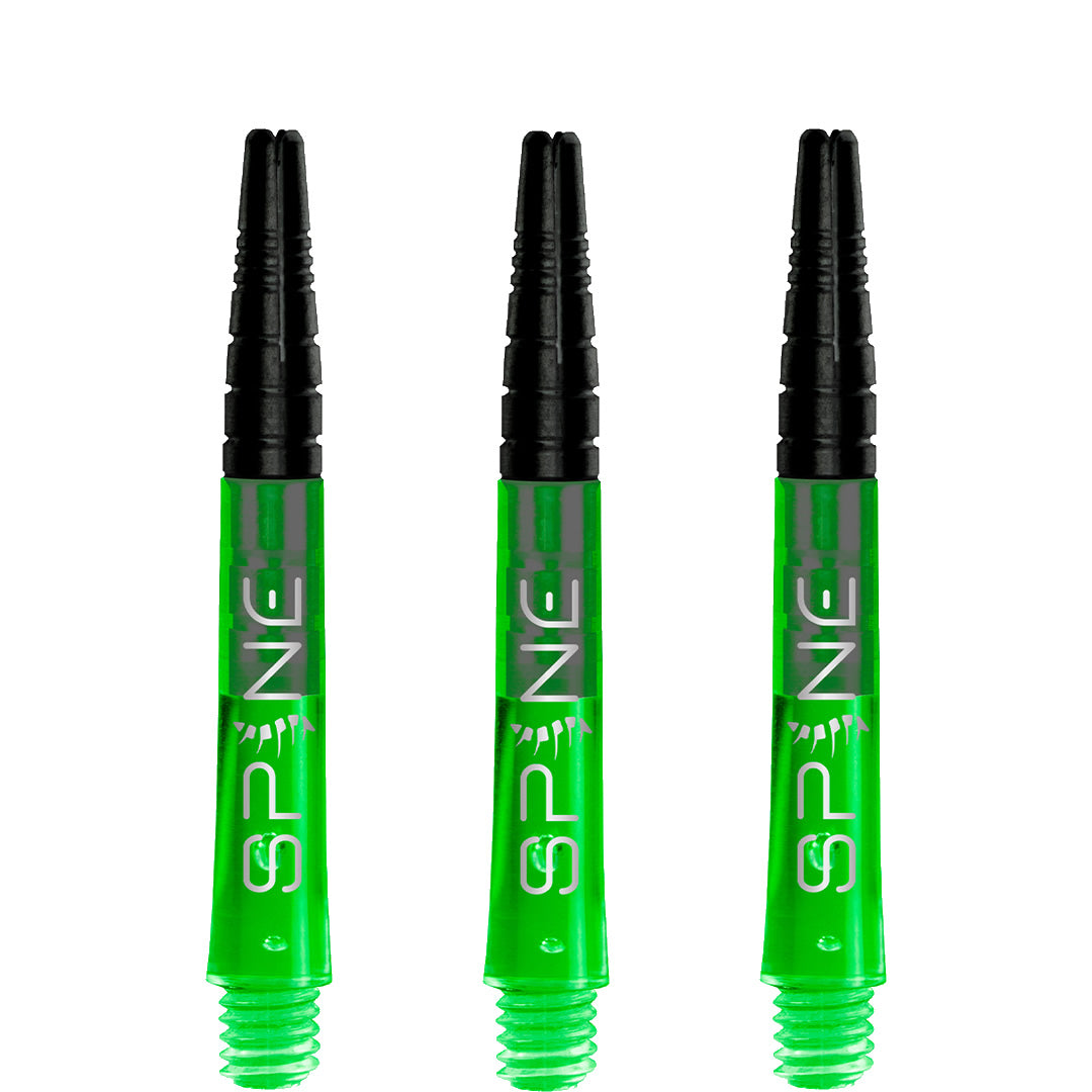 Bulls Spine Dart Shafts - Polycarbonate with Aluminium Top - Green