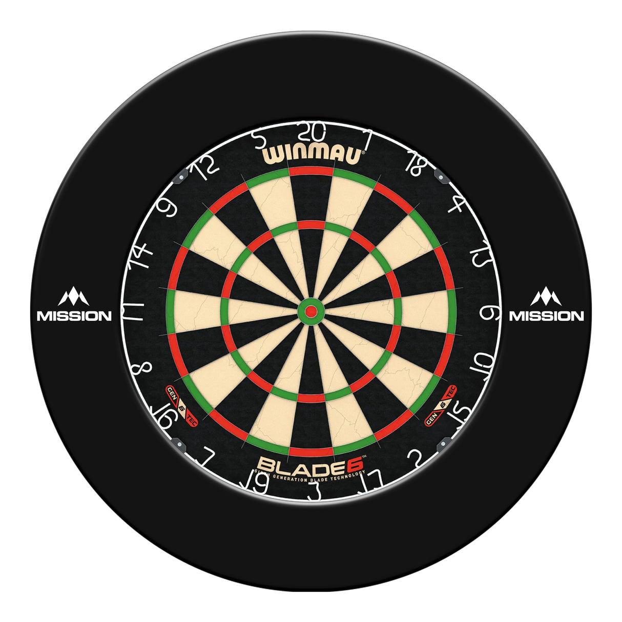 Winmau Blade 6 Dart Board with Surround - Professional - with Rota Lock System