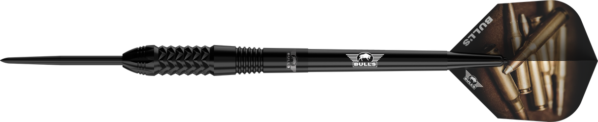 Bulls Caliber Black Darts - Steel Tip - 90% Tungsten