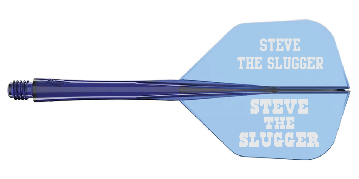 Caliburn SUP Flights - Moulded Flight & Shaft - Standard No6 - Two Tone