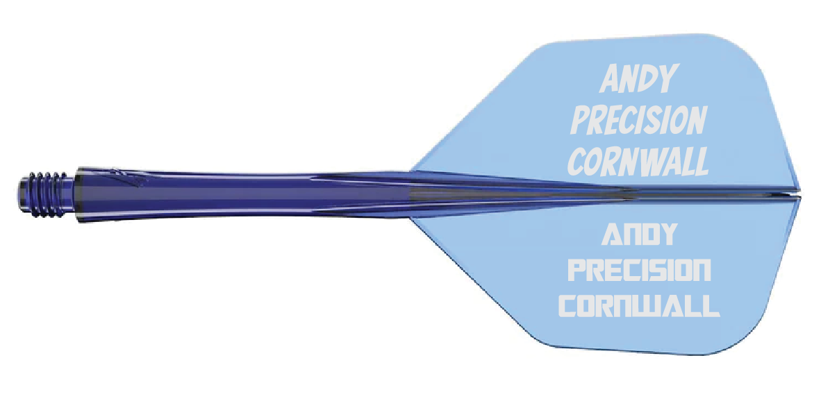 Caliburn SUP Flights - Moulded Flight & Shaft - Standard No6 - Two Tone