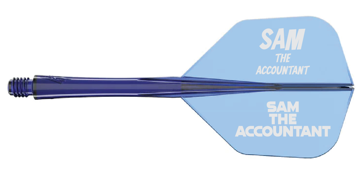 Caliburn SUP Flights - Moulded Flight & Shaft - Standard No6 - Two Tone