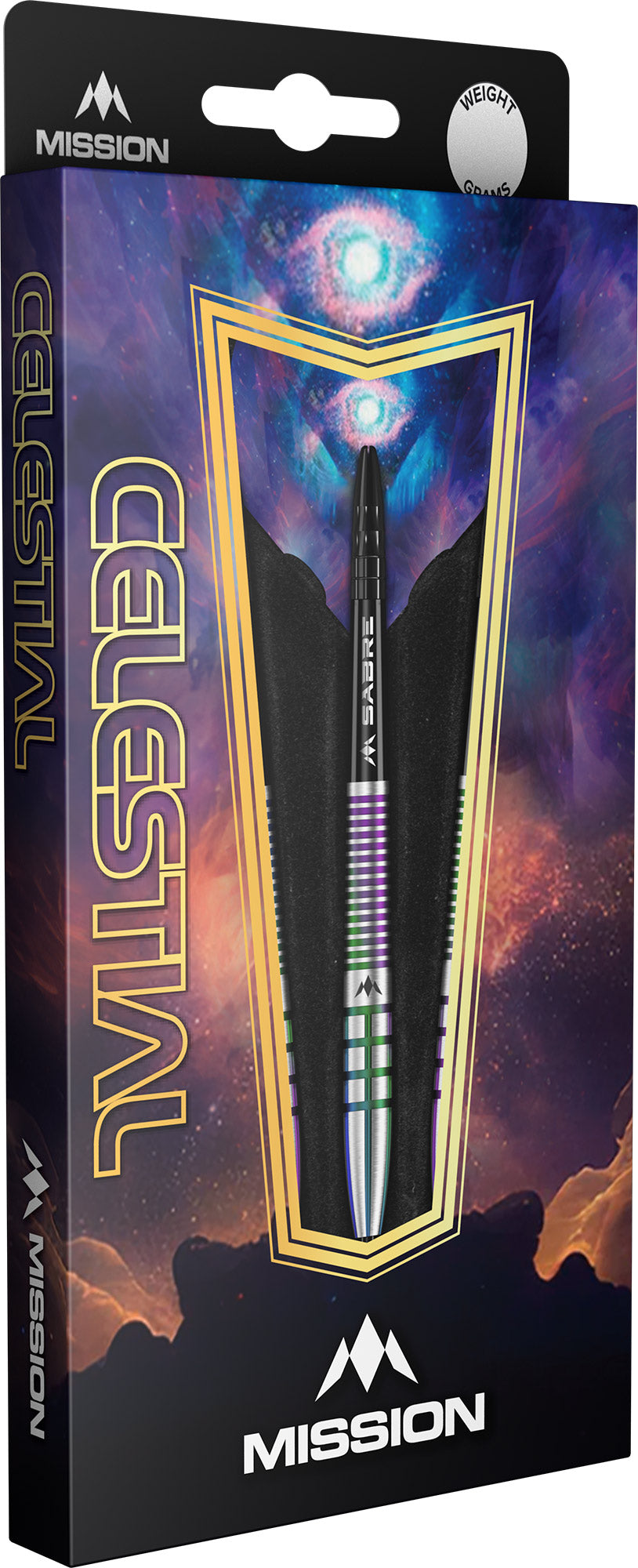 Mission Celestial Darts - Steel Tip - 95% Tungsten - Coral PVD