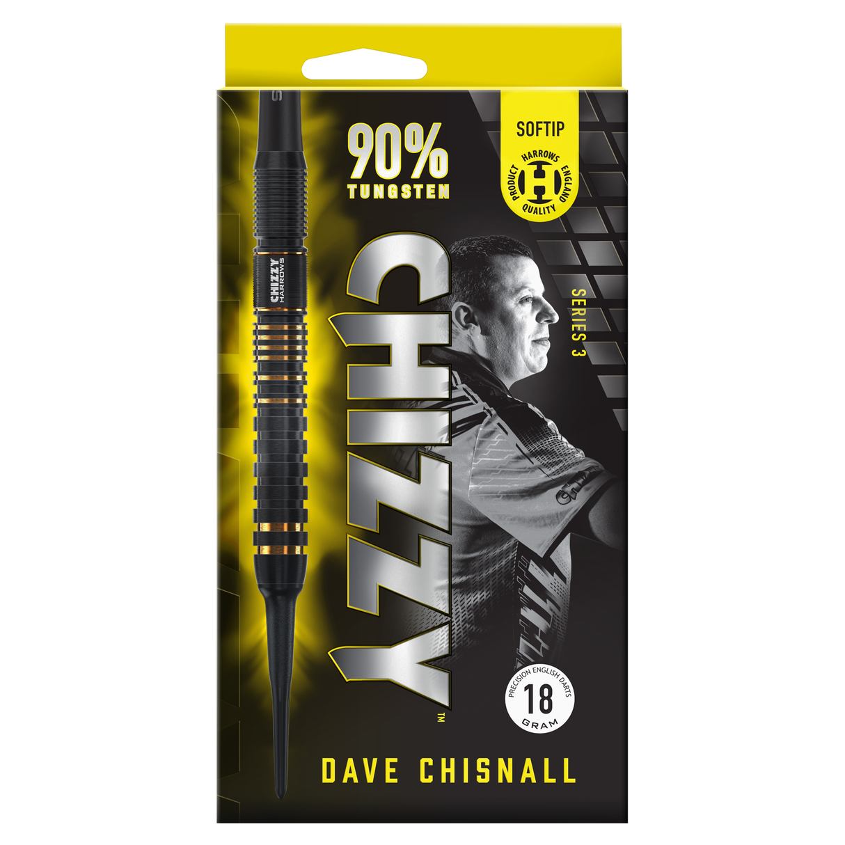 Harrows Dave Chisnall Darts - Chizzy - Soft Tip - 90% Tungsten - Series 3