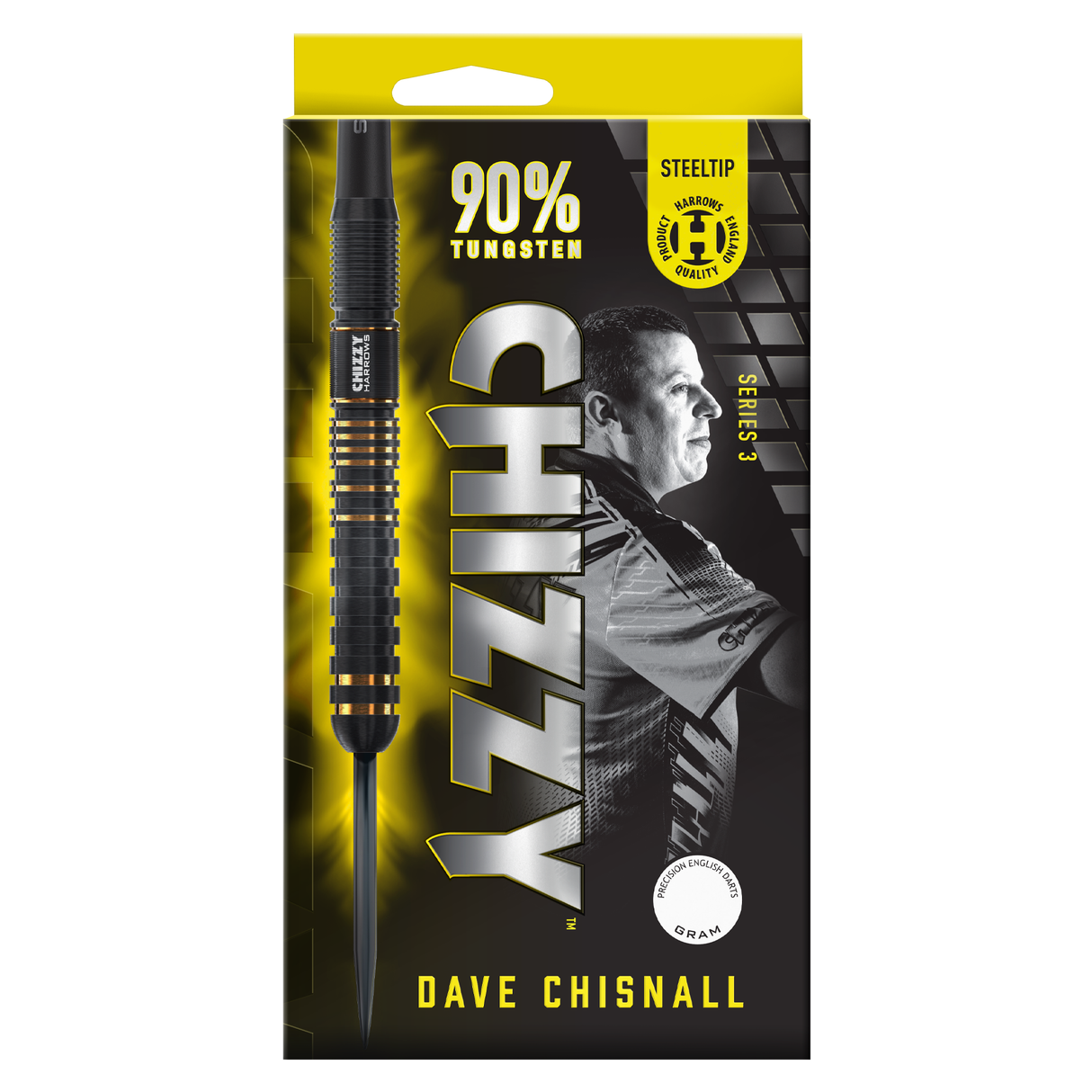 Harrows Dave Chisnall Darts - Chizzy - Steel Tip - 90% Tungsten - Series 3