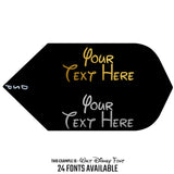 Personalised Flights - Hot Foil - 5 Sets - Poly Plain - Slim - Black