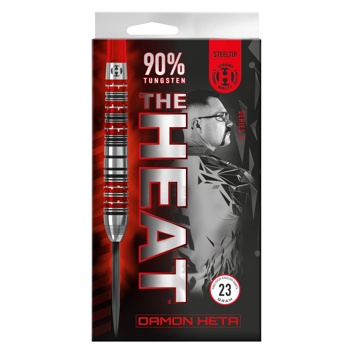 Harrows Damon Heta Darts - The Heat - Steel Tip - 90% Tungsten - Series 3