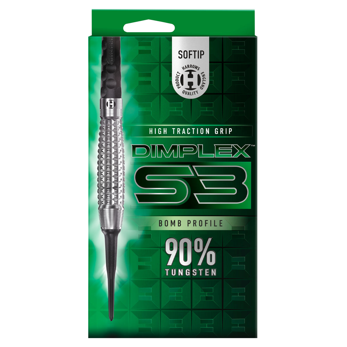 Harrows Dimplex S3 Darts - Soft Tip - 90% Tungsten - Bomb