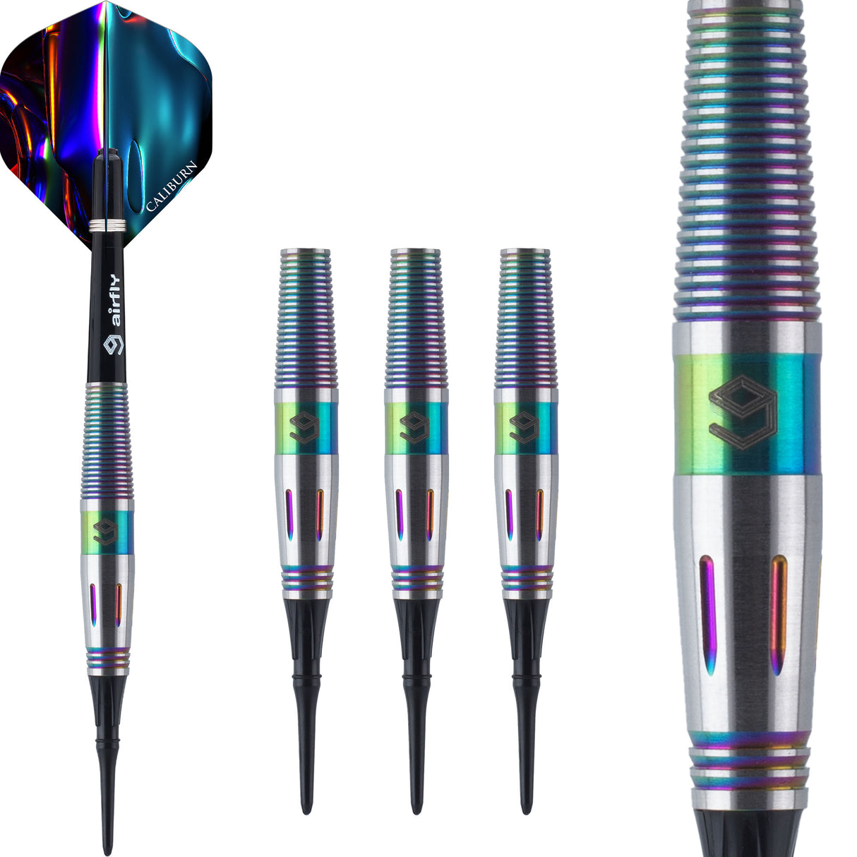 Caliburn Element Darts - Soft Tip - 90% Tungsten - Thunder - 17.5g