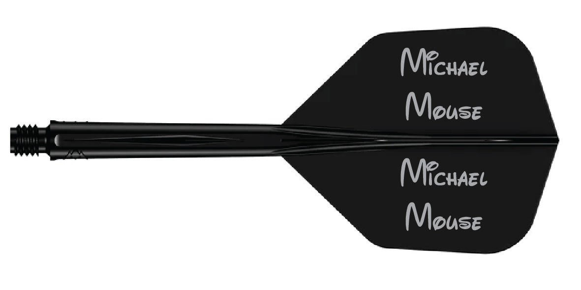 Mission Force 90 - New Moulded Flight & Shaft System - Black - Standard No6