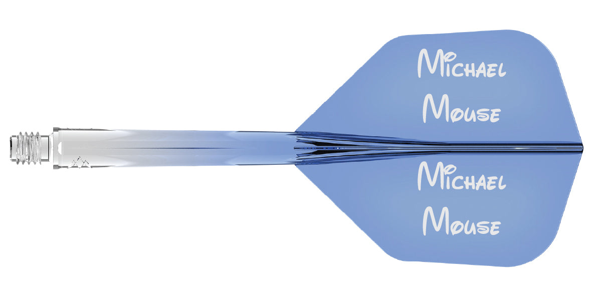 Mission Force 90 - New Moulded Flight & Shaft System - Standard No6 - Gradient - Transparent Blue