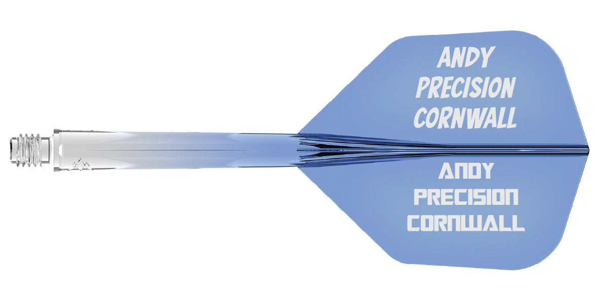 Mission Force 90 - New Moulded Flight & Shaft System - Standard No2 - Gradient - Transparent Blue