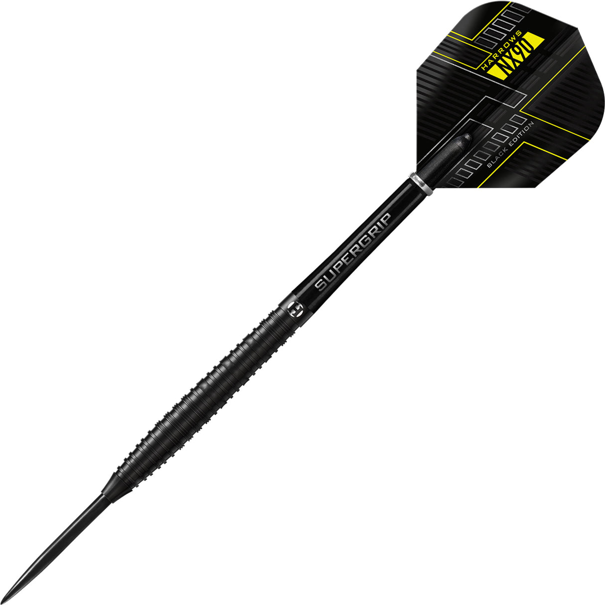 Harrows NX90 Black Darts - Steel Tip - Ringed