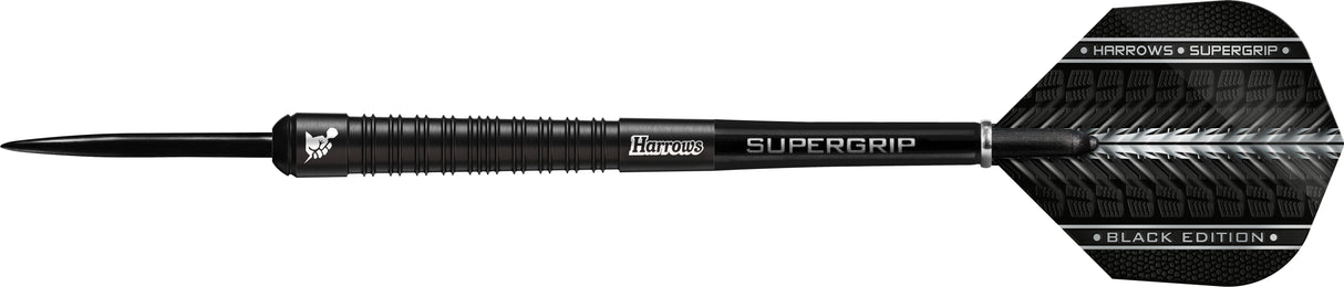 Harrows Supergrip Black Darts - Steel Tip