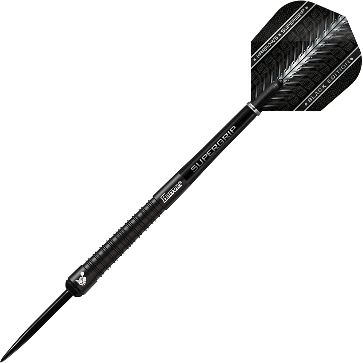 Harrows Supergrip Black Darts - Steel Tip