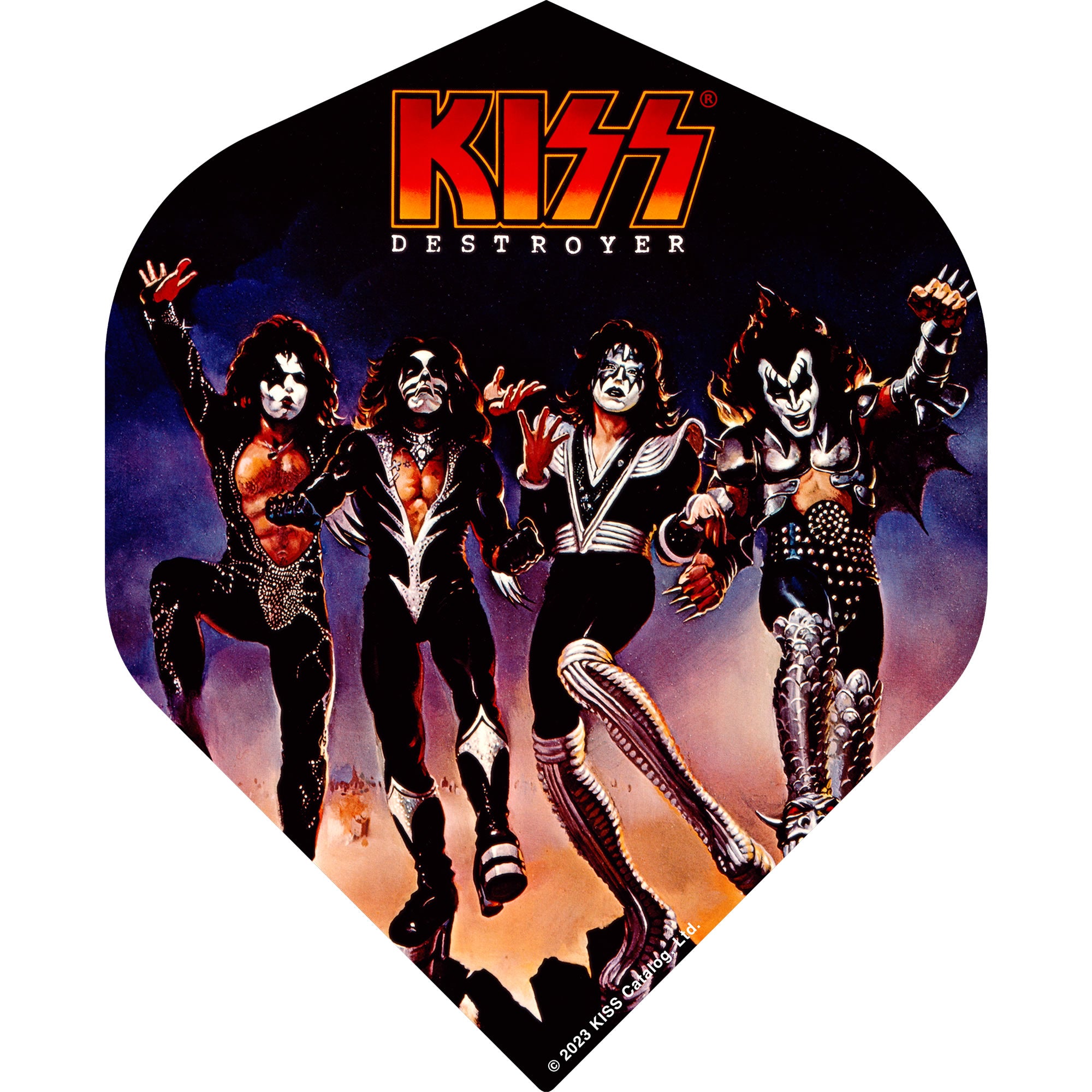 Kiss Dart Flights - Official Licensed - 100 Micron - No2 - Std - F3