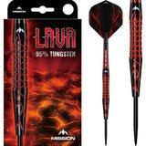 Mission Lava Darts - Steel Tip - 95% Tungsten - Black & Red Electro