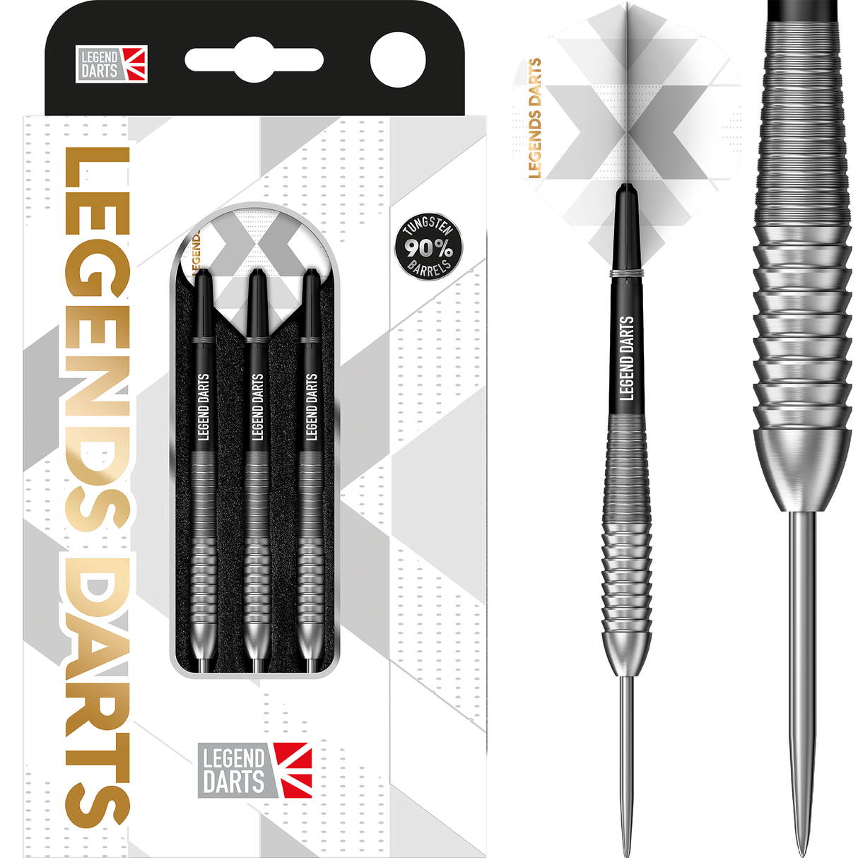 Legend Darts - Steel Tip - 90% Tungsten - Pro Series - V25 - Shark Bomb