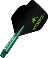 Mission Logo No2 Dart Flights Combo With Griplock Shafts