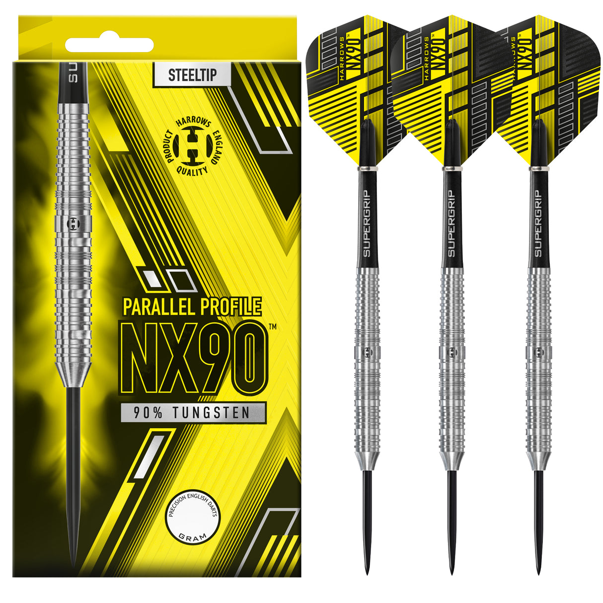 Harrows NX90 Darts - Steel Tip - 90% Tungsten - Parallel