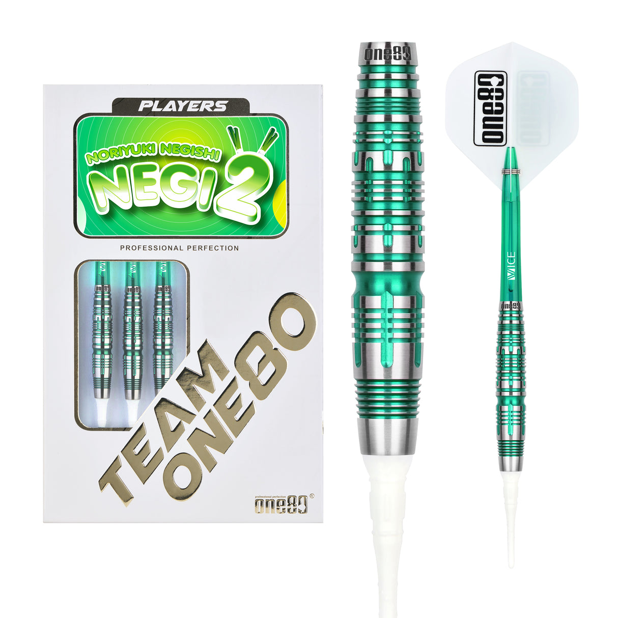 One80 Noriyuki Negeshi Darts - Soft Tip - 90% Tungsten - 18g