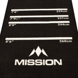 Mission Carpet Darts Mat - Non Slip Back - 290cm x 60cm - Samurai