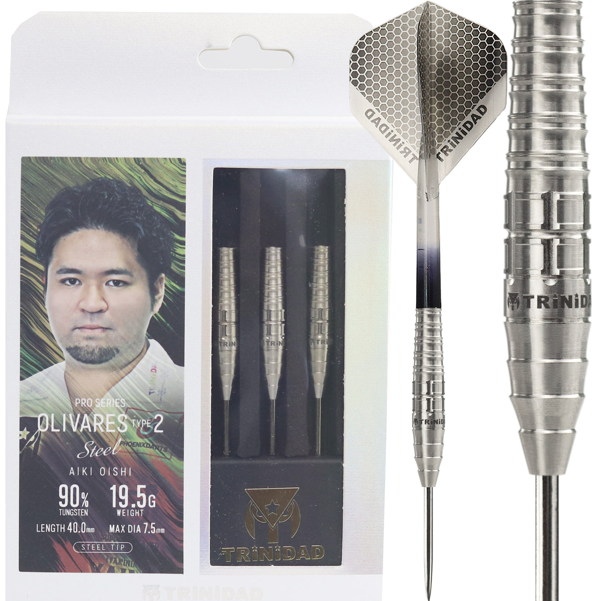 Trinidad Pro Darts - Steel Tip - 90% Tungsten - Olivares 2 - 19.5g