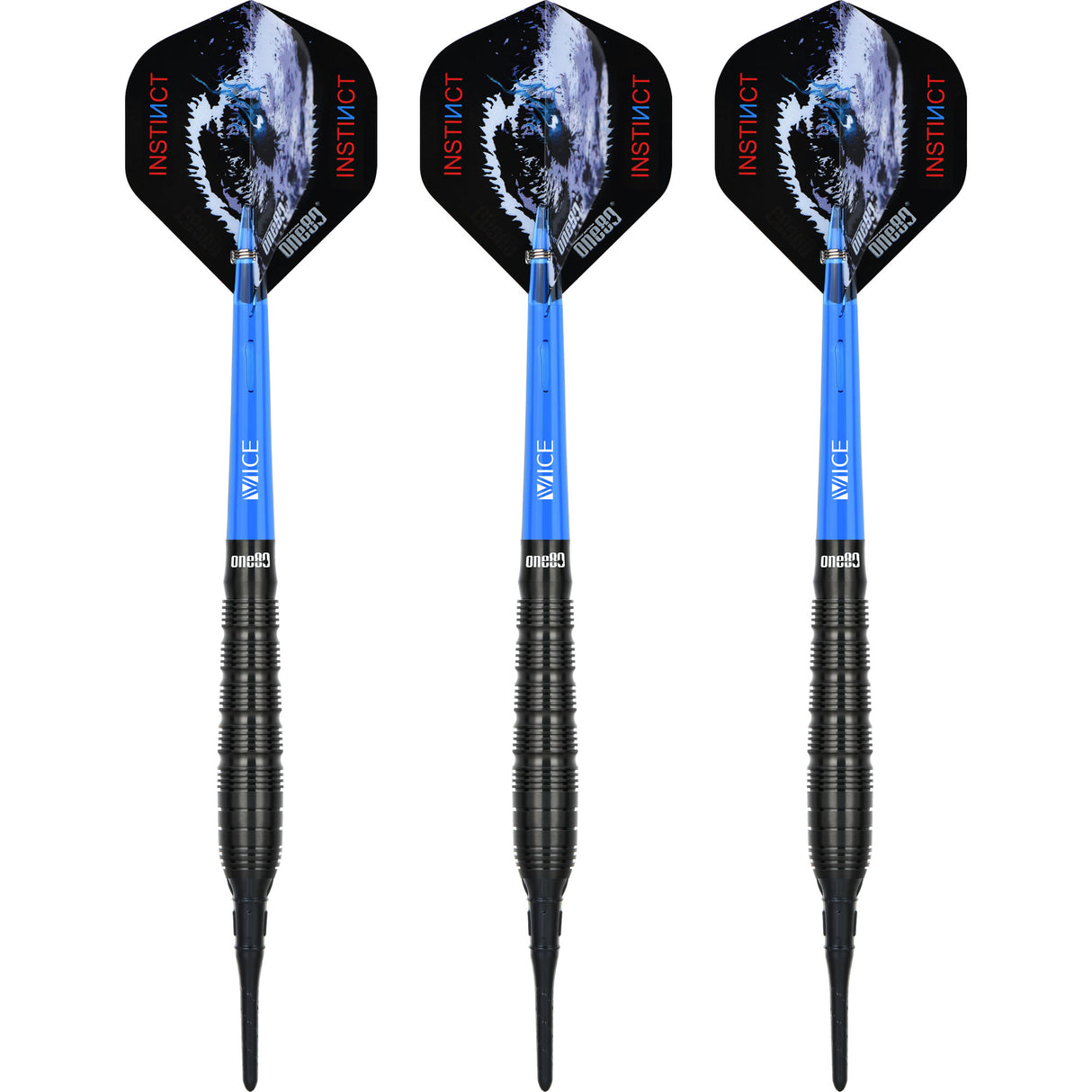 One80 Nighthunter Darts - Soft Tip - 90% Tungsten - Silence - 18g