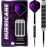 Designa Hurricane V2 Darts - Steel Tip - Black Knurl