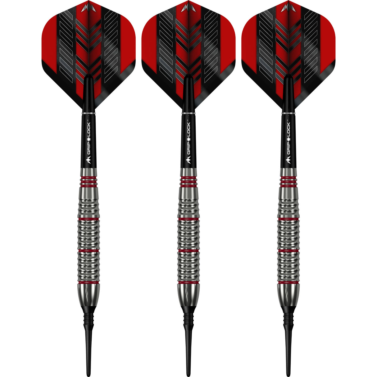 Mission Rogue Darts - Soft Tip - Brass - Silver & Red Coated