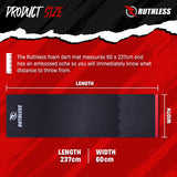 Ruthless Puzzle Dart Mat - for Beginners & Professionals - 237x60cm