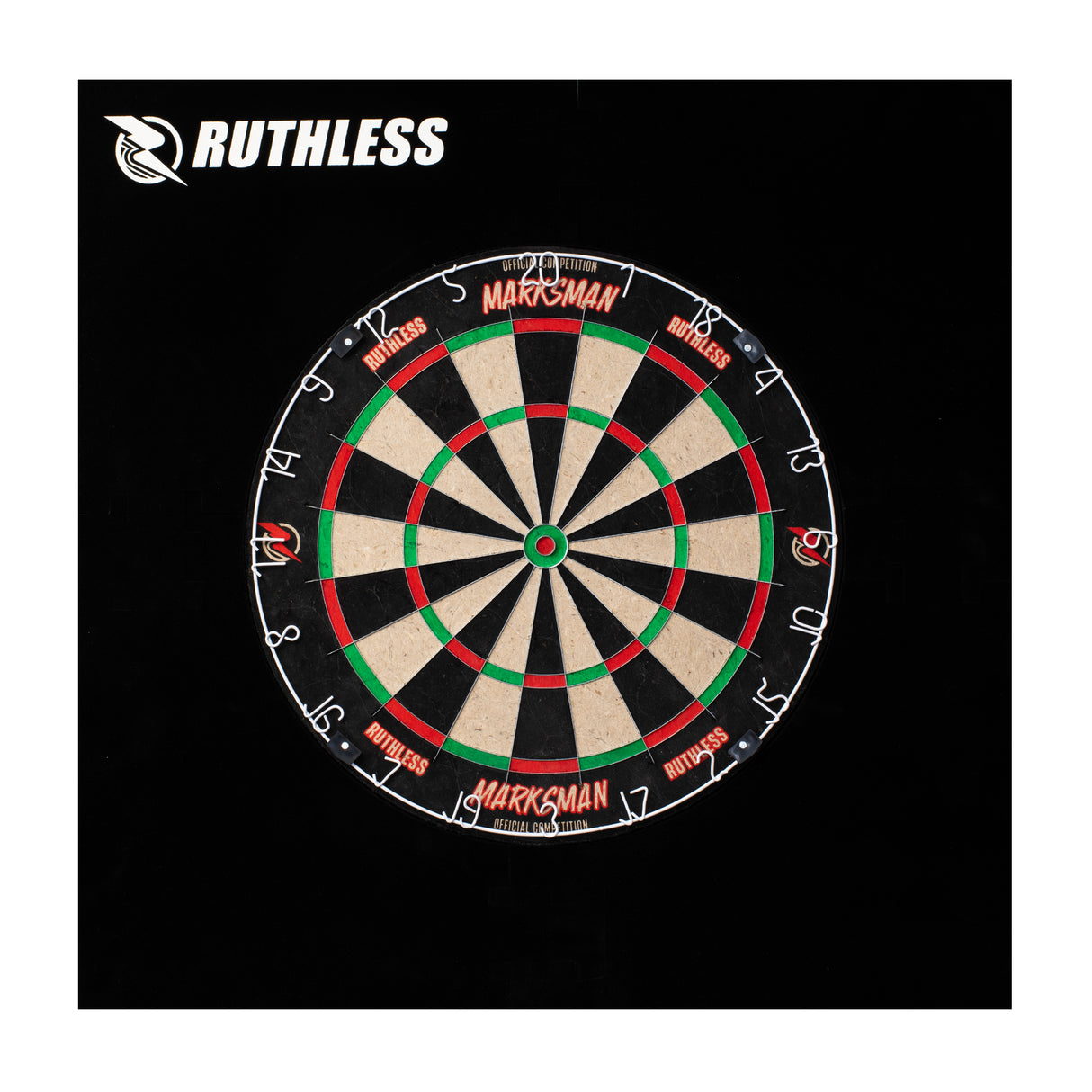 Ruthless Jigsaw Dartboard Surround - Square - 4 pieces - Black