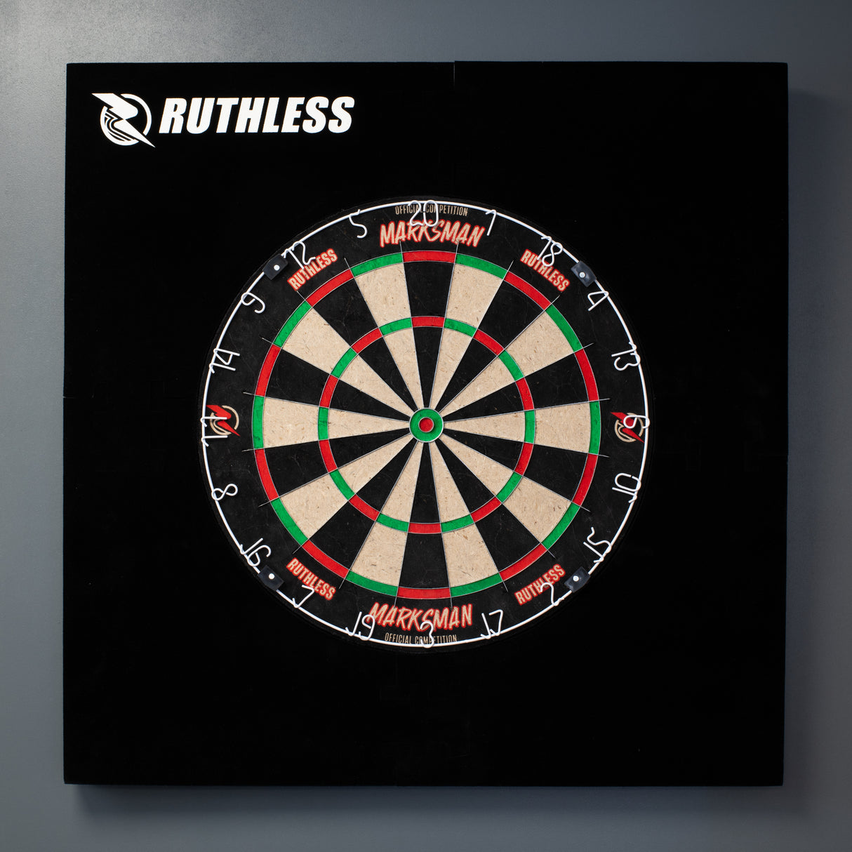 Ruthless Jigsaw Dartboard Surround - Square - 4 pieces - Black