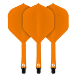 Shot Flight Deck - One Piece Dart Flight and Shaft System - Orange