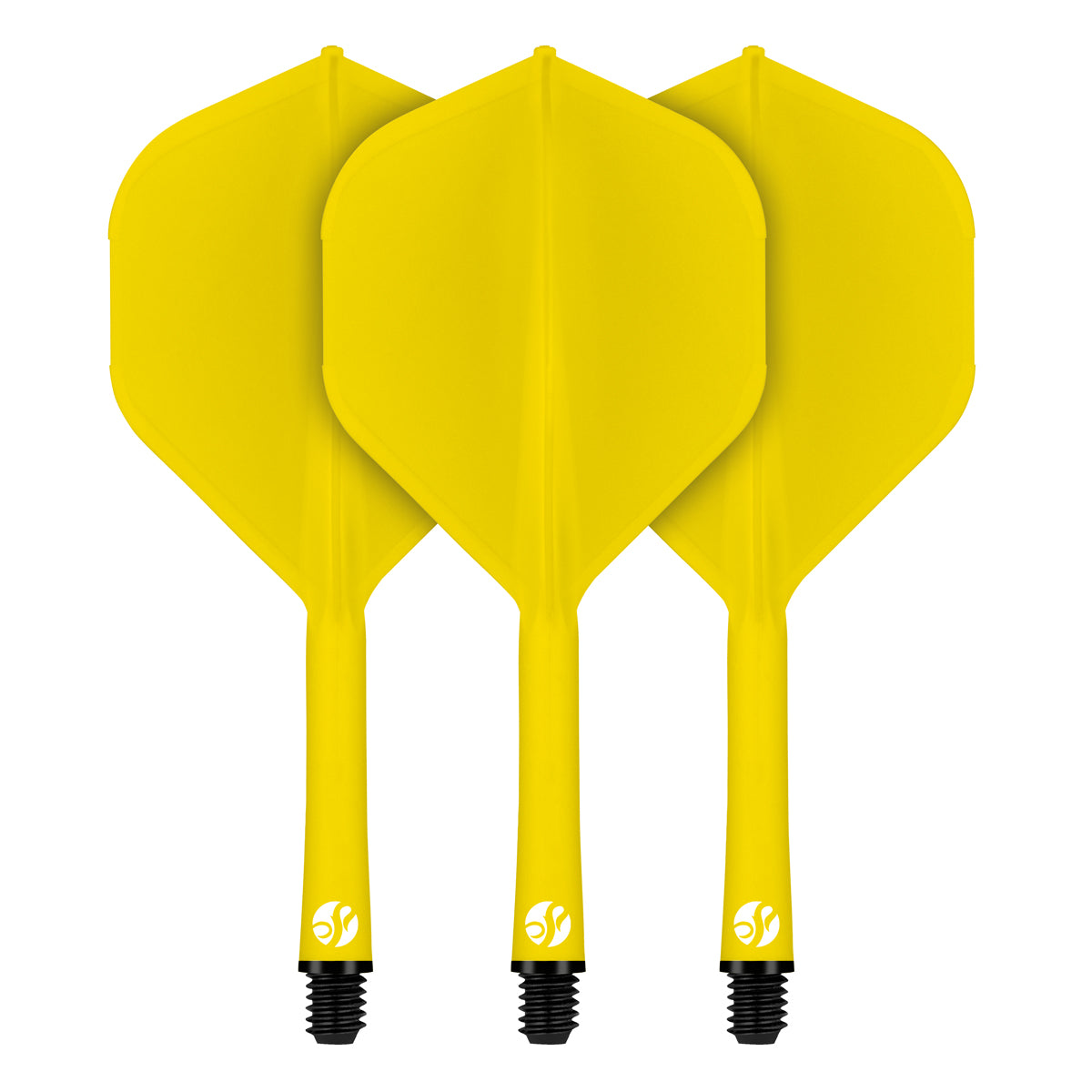 Shot Flight Deck - One Piece Dart Flight and Shaft System - Yellow