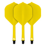 Shot Flight Deck - One Piece Dart Flight and Shaft System - Yellow