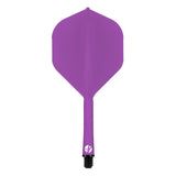 Shot Flight Deck - One Piece Dart Flight and Shaft System - Purple