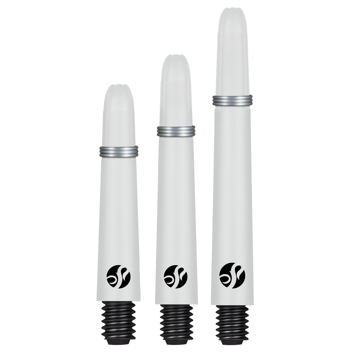 Shot Koi Carbon Dart Shafts - with Springs - White