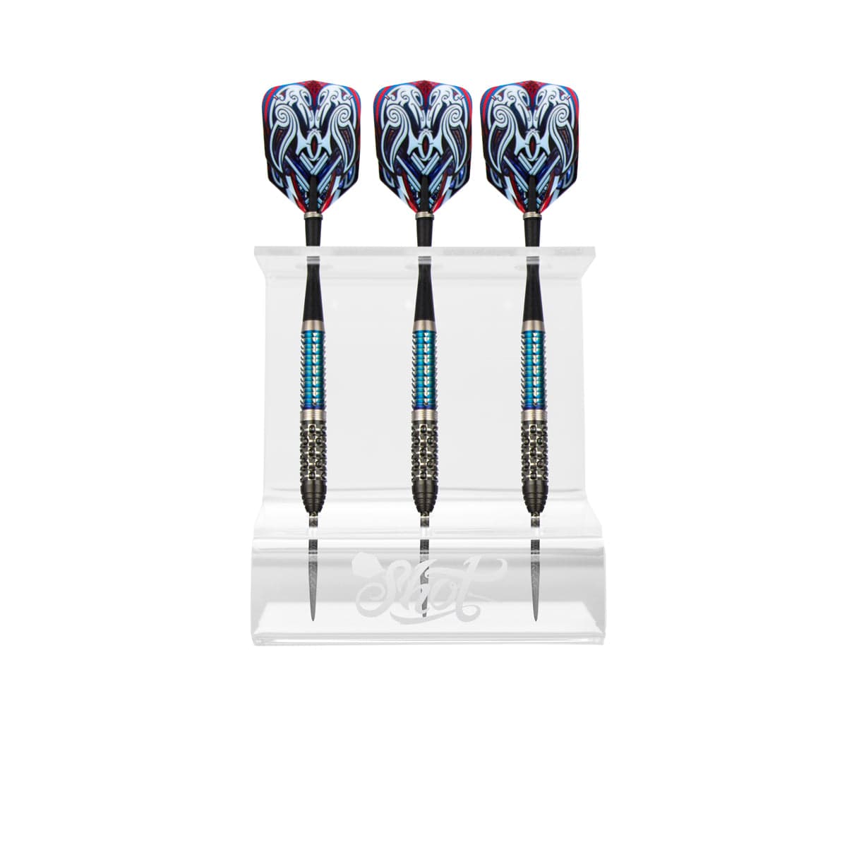 Shot Acrylic Darts Display Stand - holds 1 set